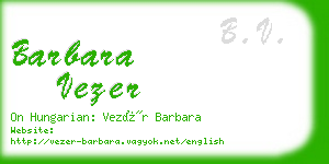 barbara vezer business card